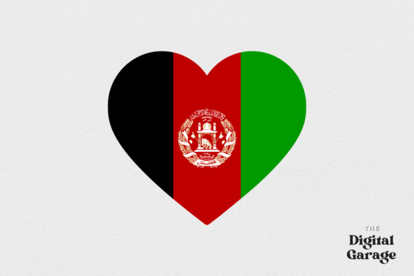Afghanistan Heart Flag, SVG PNG: Graphics for Crafts