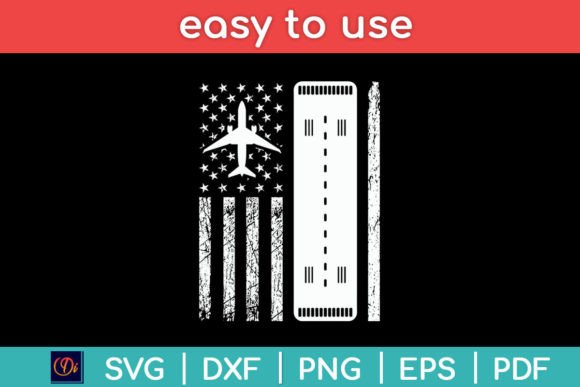Air Traffic Controller USA Flag Svg Graphics