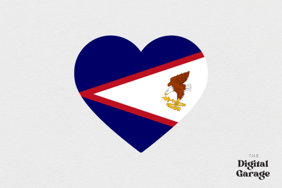 American Samoa Heart Flag, SVG PNG – Graphics & Crafts