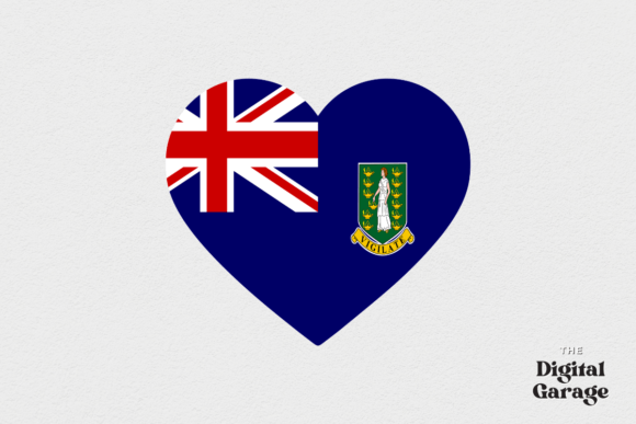 British Virgin Islands Heart Flag, SVG P: Graphics & Crafts