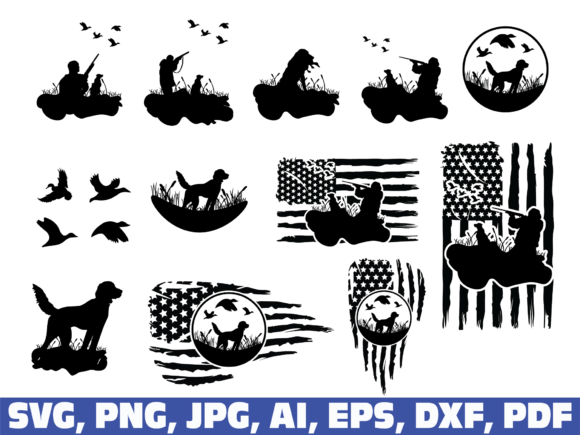 Duck Hunting Usa Flag Graphics & Crafts