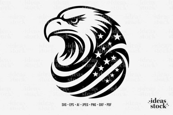Eagle USA Flag. Patriotic. Independence. Graphics and Crafts