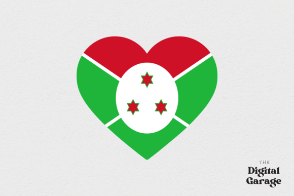Graphics & Crafts: Burundi Heart Flag, SVG PNG