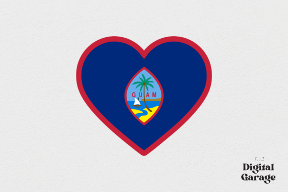 Guam Heart Flag, SVG PNG: Graphics and Crafts for Digital Publishing