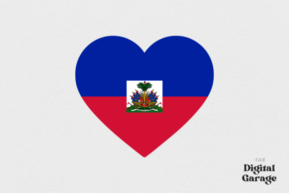 Haiti Heart Flag, SVG PNG