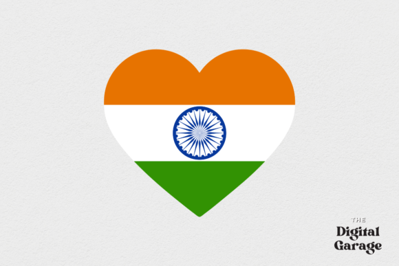 India Heart Flag, SVG PNG for Crafts & Graphics