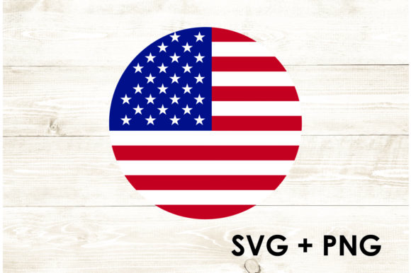Round American Flag – Perfect for Button