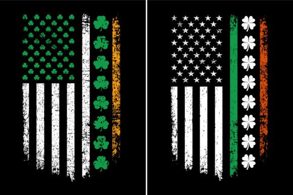 Shamrocks Stripes with USA Flag: Graphics and Crafts for Real Publishing
