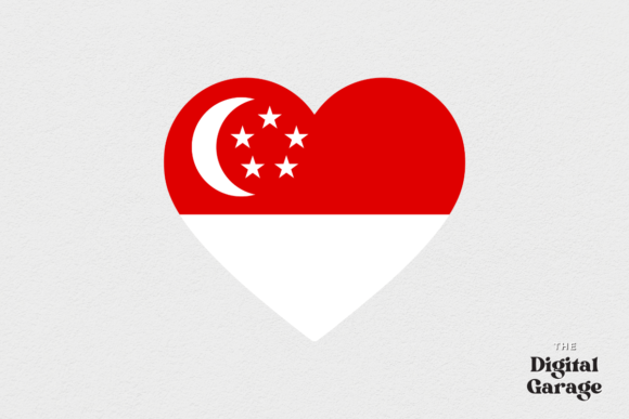 Singapore Heart Flag, SVG PNG
