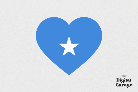 Somalia Heart Flag, SVG PNG
