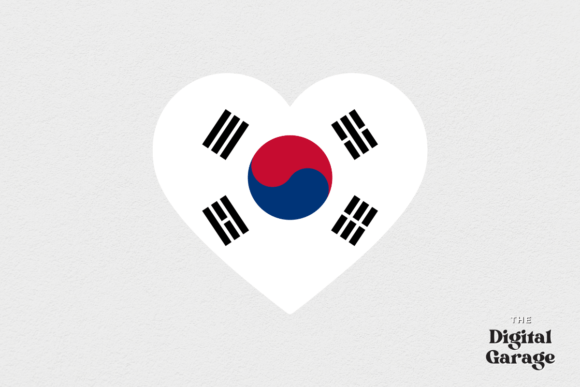 South Korea Heart Flag, SVG PNG – Graphics and Crafts