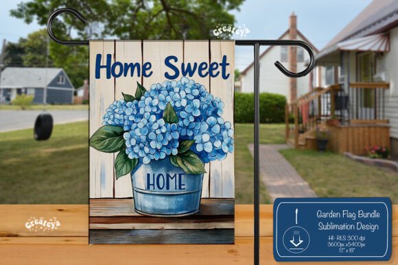 Summer Spring Garden Flag Png Home: Graphics and Crafts in One