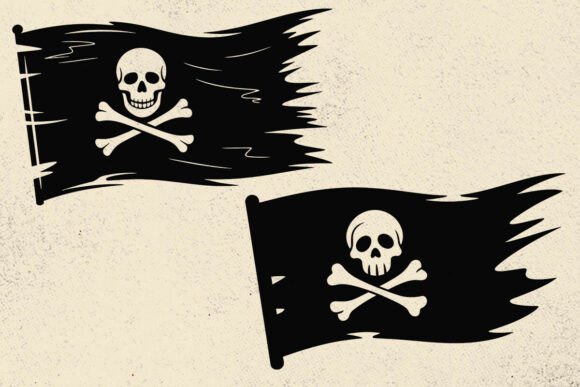 Tattered Pirate Flag SVG: Graphics and Crafts Fusion