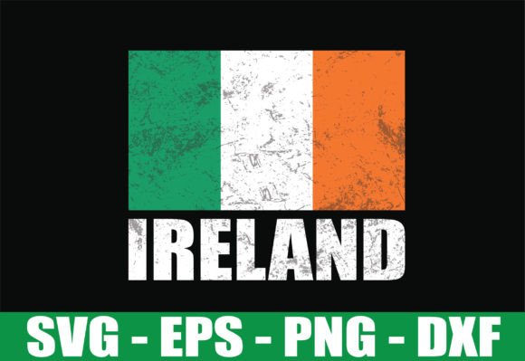 Vintage Ireland Irish Flag Pride SVG